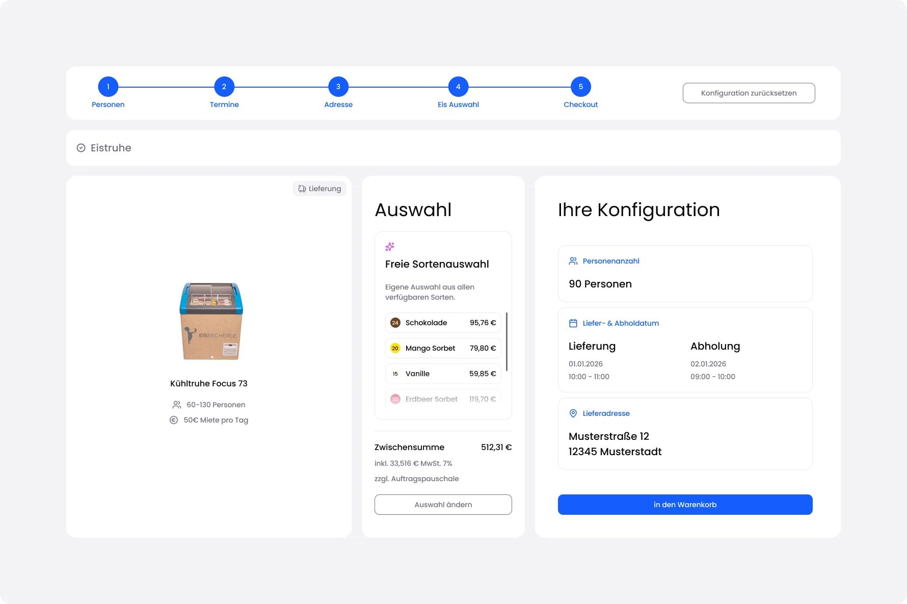 Eventbuchungssystem – Schritt 7 Checkout